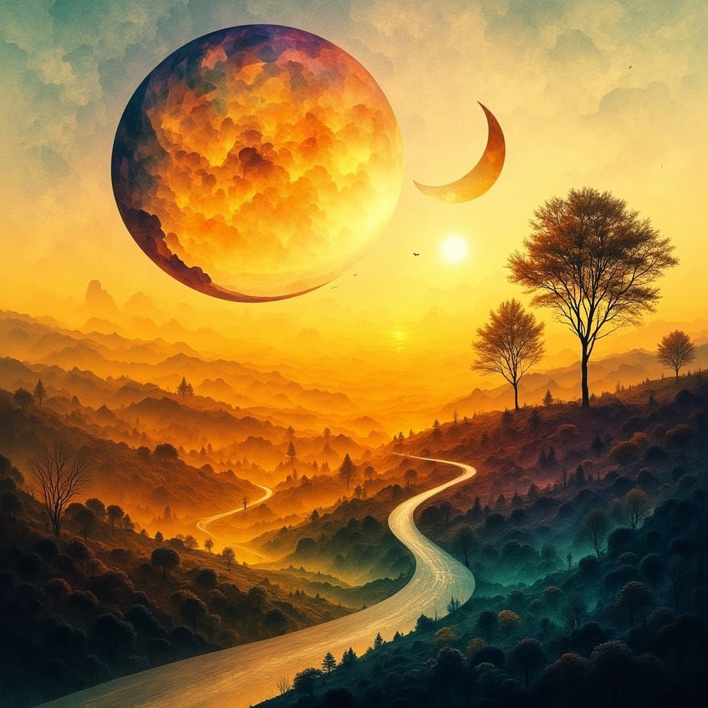 A captivating digital art piece in the style of Alexander Ja...