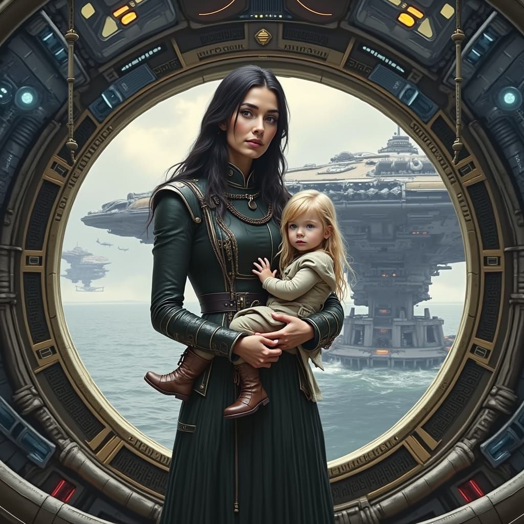 Sci-Fi Goddess Portrait in Dark Fantasy Style