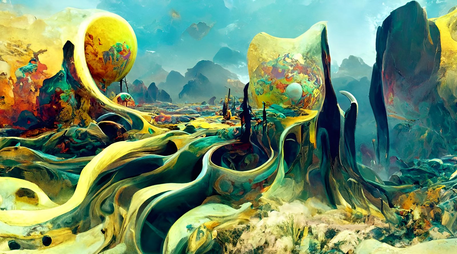 Surreal Alien Landscape Inspired by Tiffany and Ngai