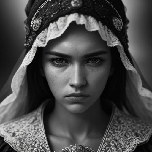 Dramatic Black and White Portrait Photography