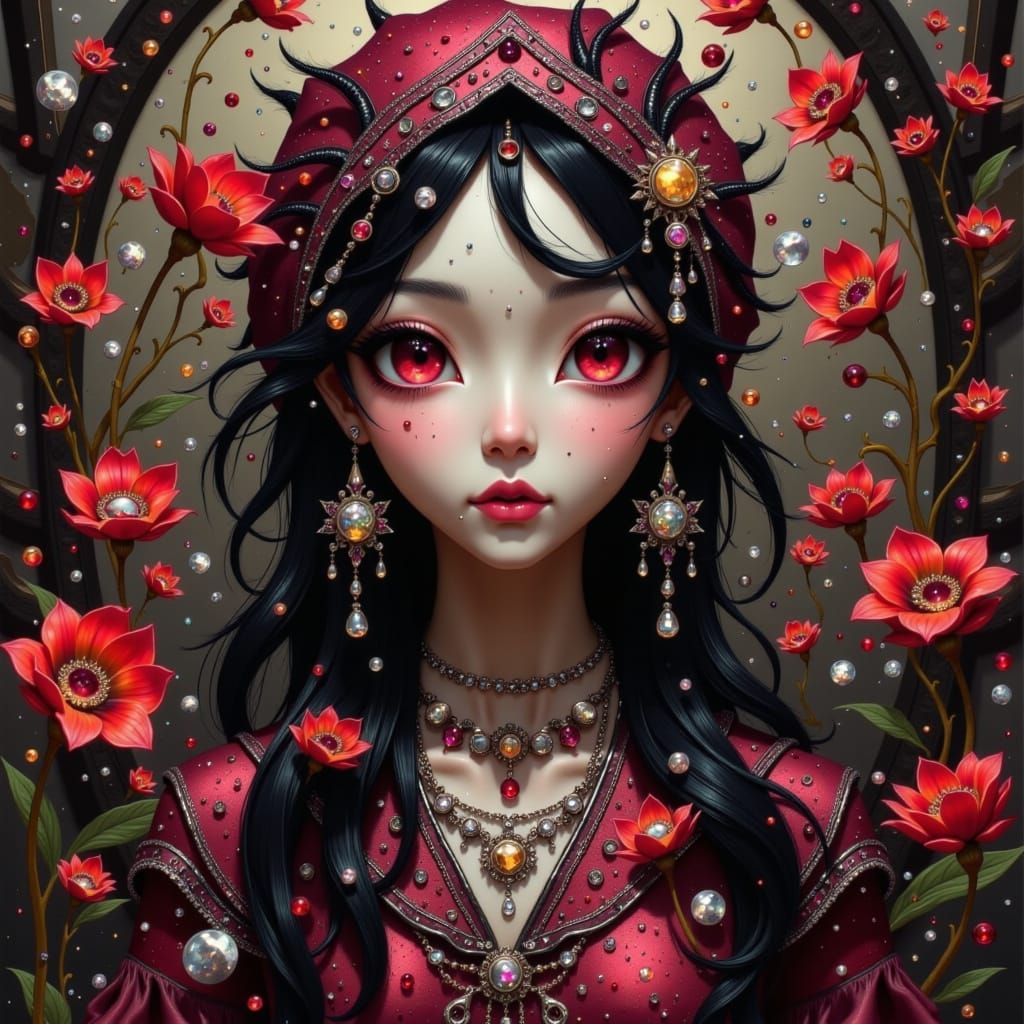 Fantasy Princess in Dramatic Digital Painting Style