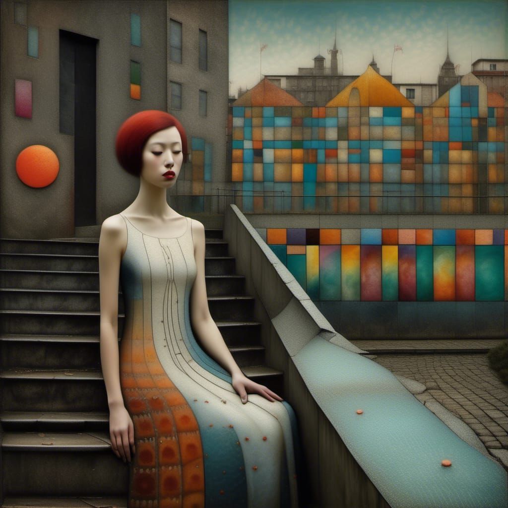 Polychromatic Abstract Emotional Life in Hyperrealism