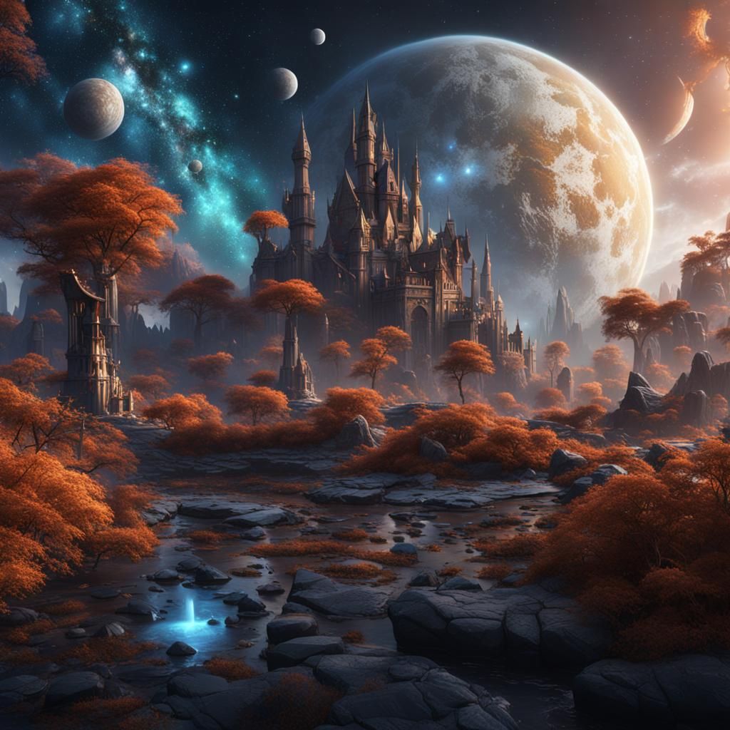 Colorful Alien Universe Concept Art