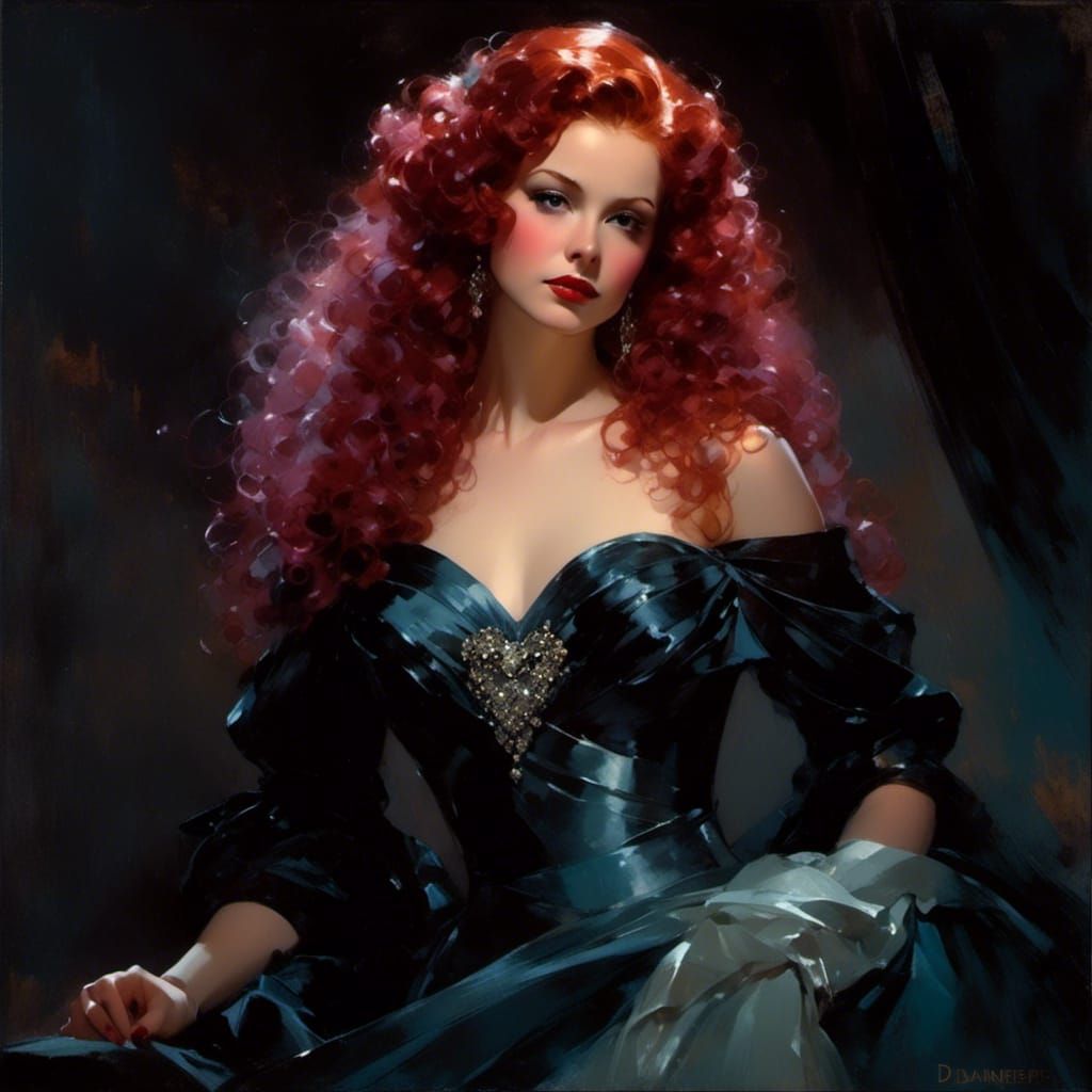 Elena in 1930s Gown: Dreamy Portrait