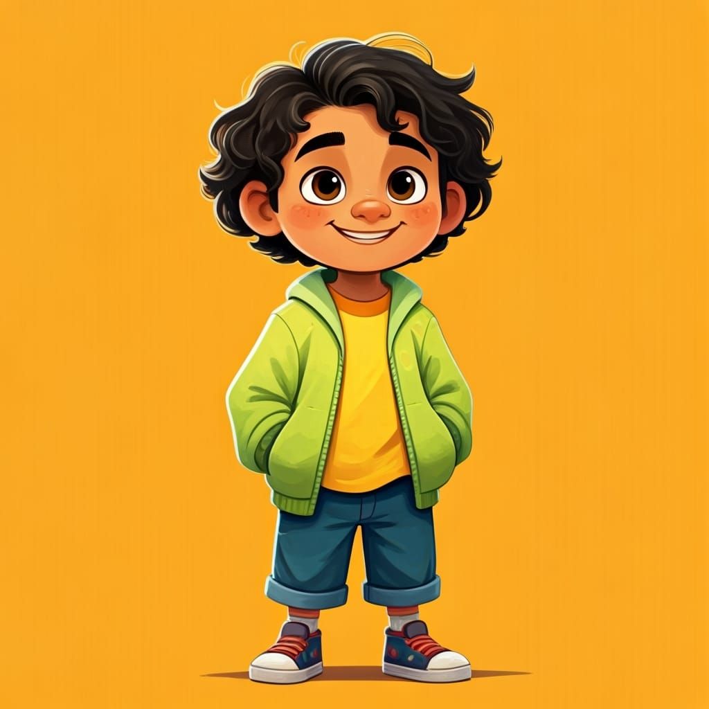 Miguel and Mirabel's Son: Whimsical Digital Portrait