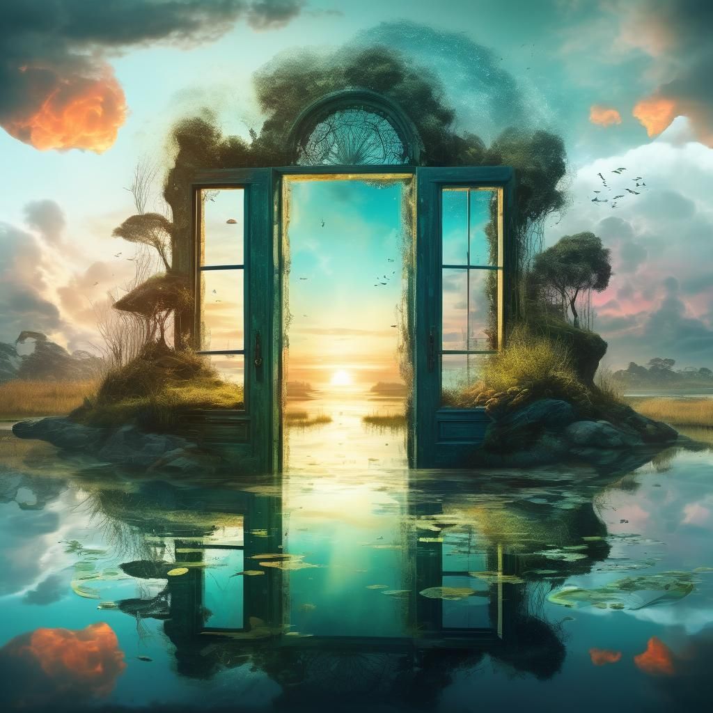 Dreamy Wetlands Sunset Opens Door to Ocean Voyage