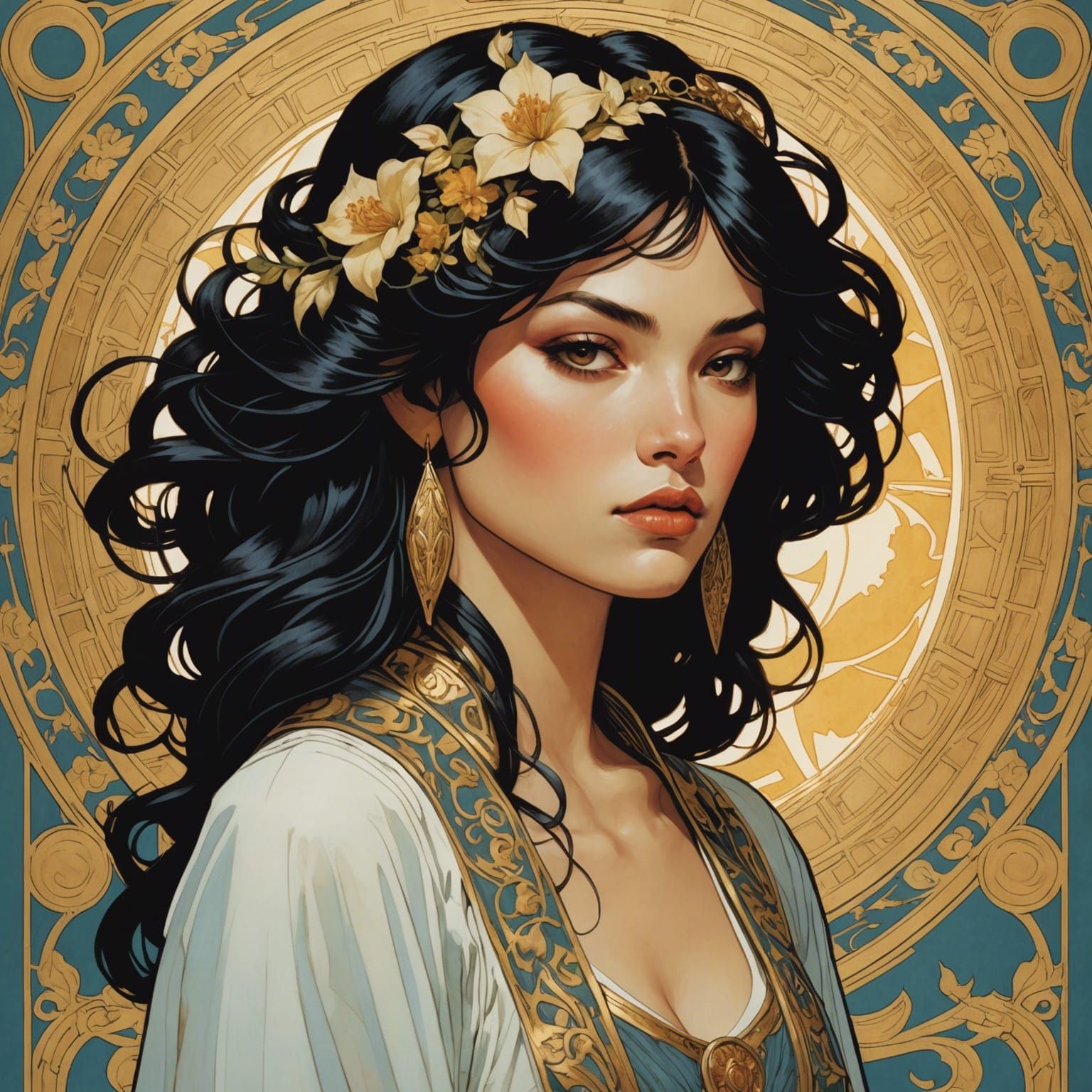 Non-Binary Superhero in Comic Book Style