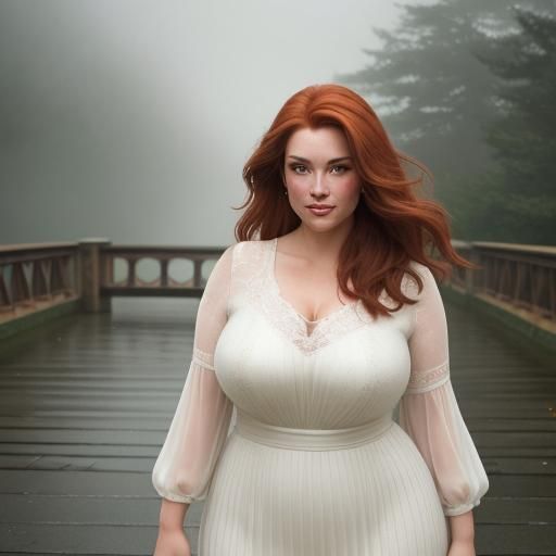 Confident Woman on a Misty Day, in a Cinematic Style