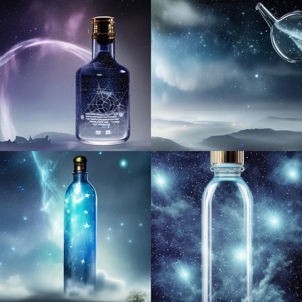 Star Constellations Captured in a Bottle