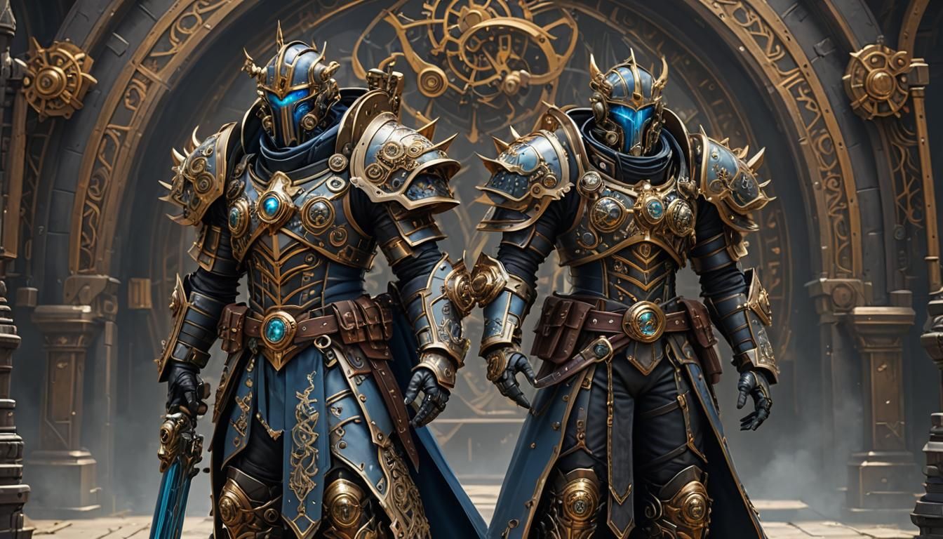 Halo Steampunk Guardians, intricately detailed armor,