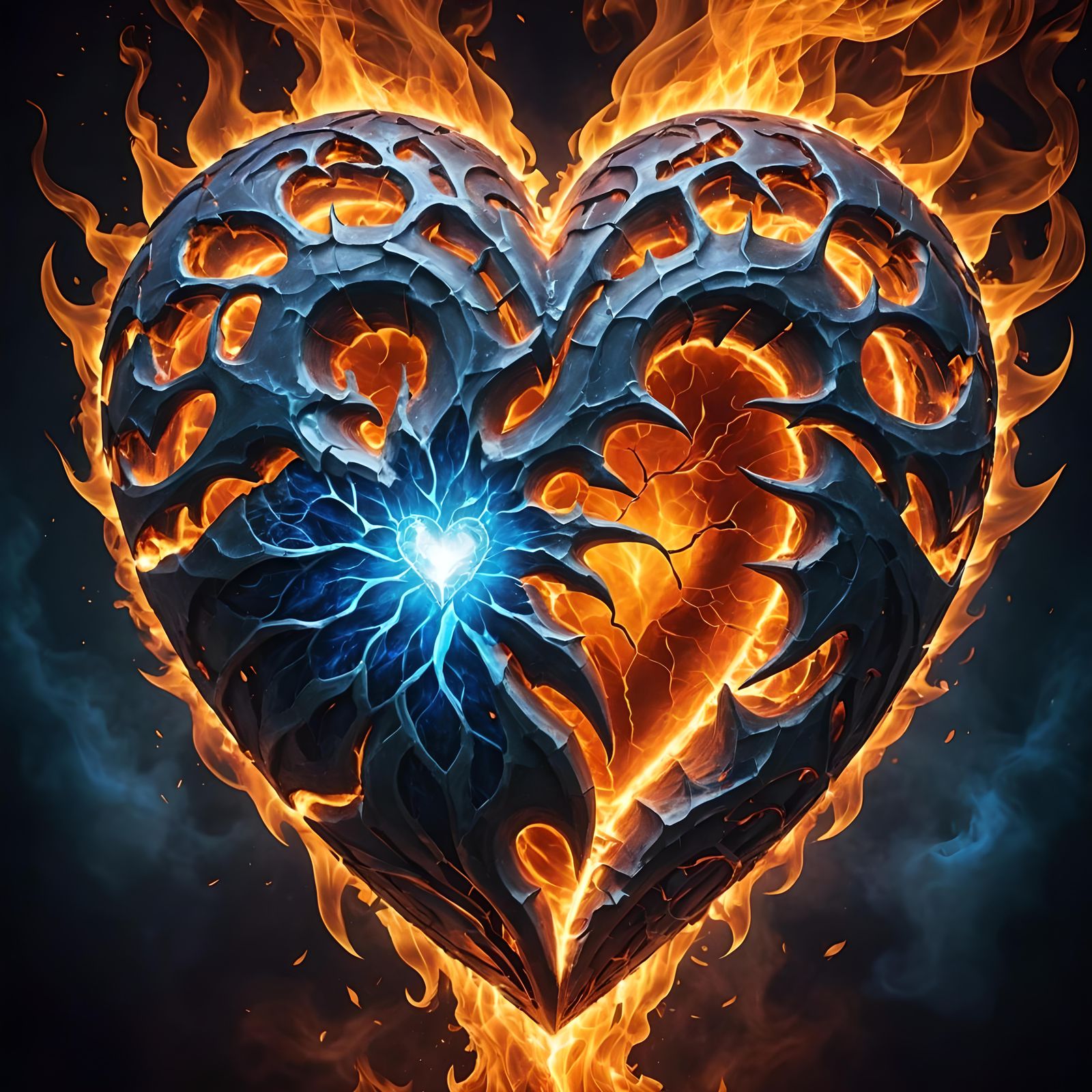 A heart frozen and aflame