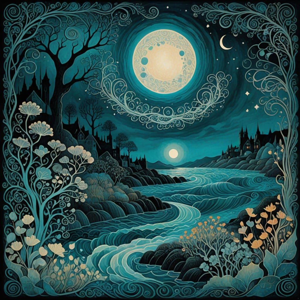 Whispers from a Moonlit Ocean