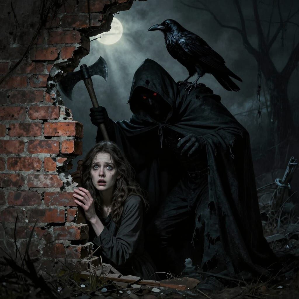 Terrified Couple Hides from Cloaked Figure in Moonlight Horr...