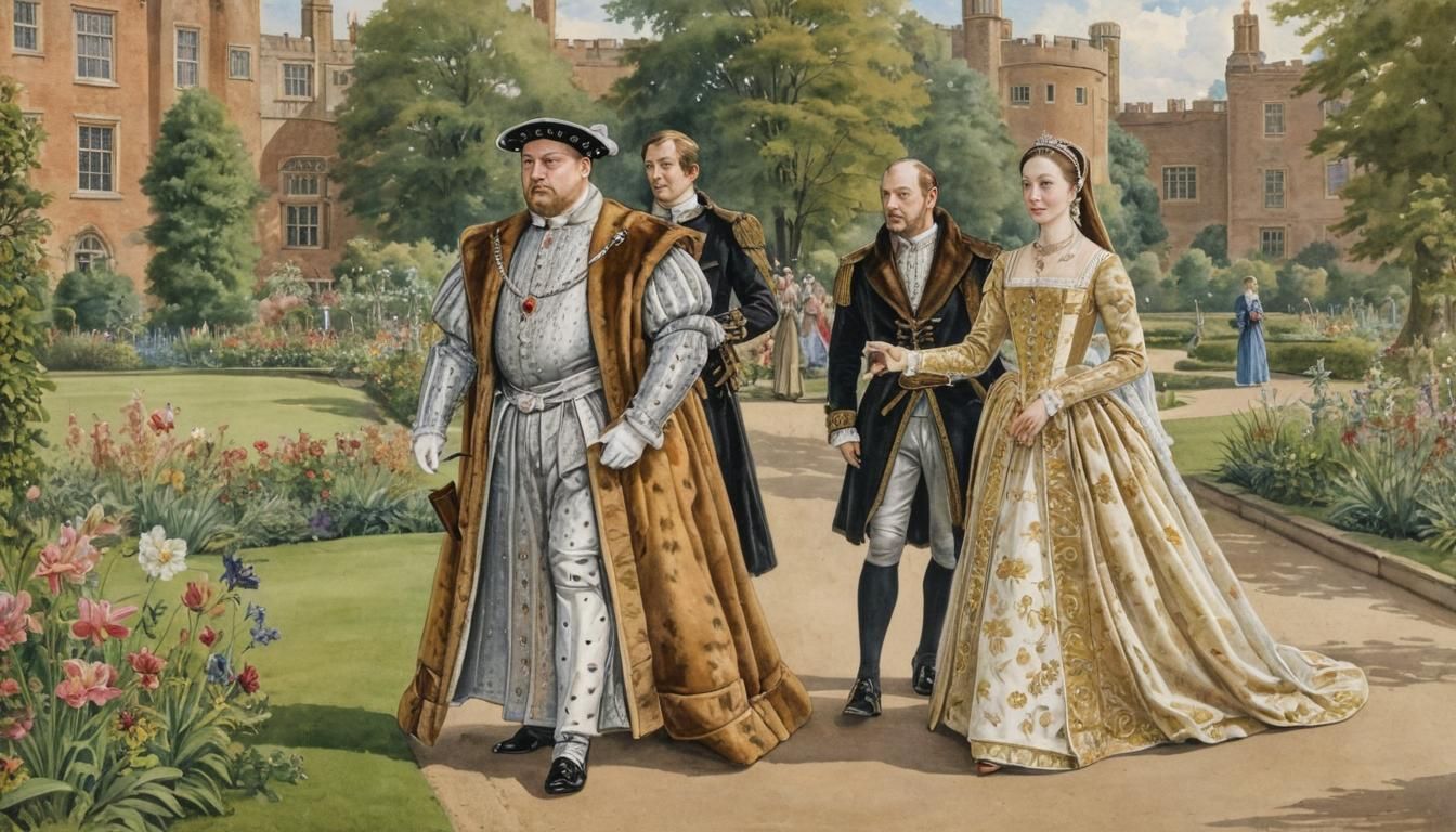 King Henry VIII and Anne Boleyn at Greenwich Palace in 1536