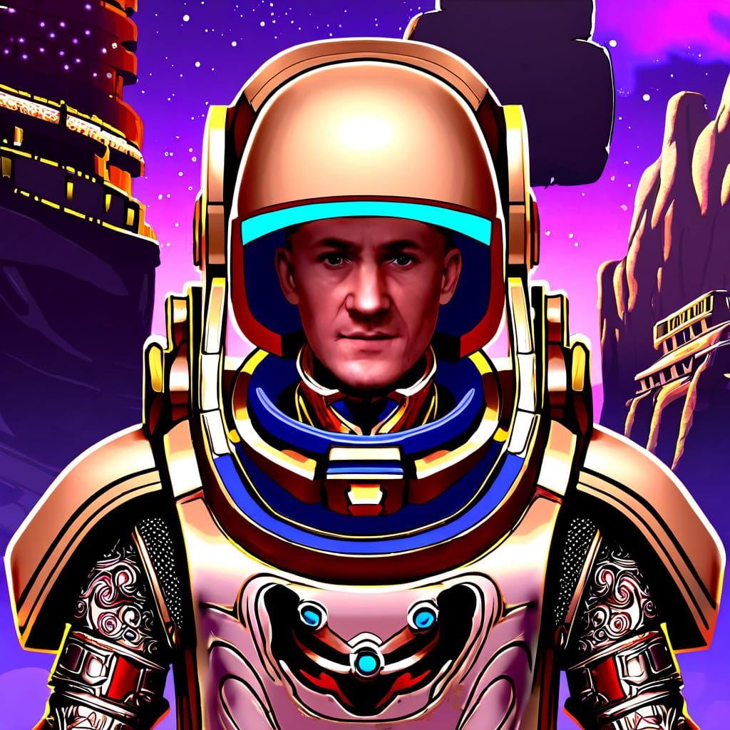 Gothic Space Knights Templar in Futuristic Armor