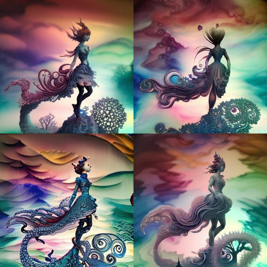 Baroque 3D Render of Princess Andromeda