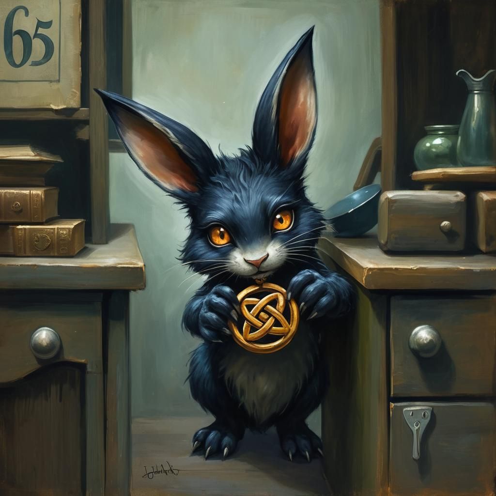 Mischievous Puca in Old House, Celtic Mythology