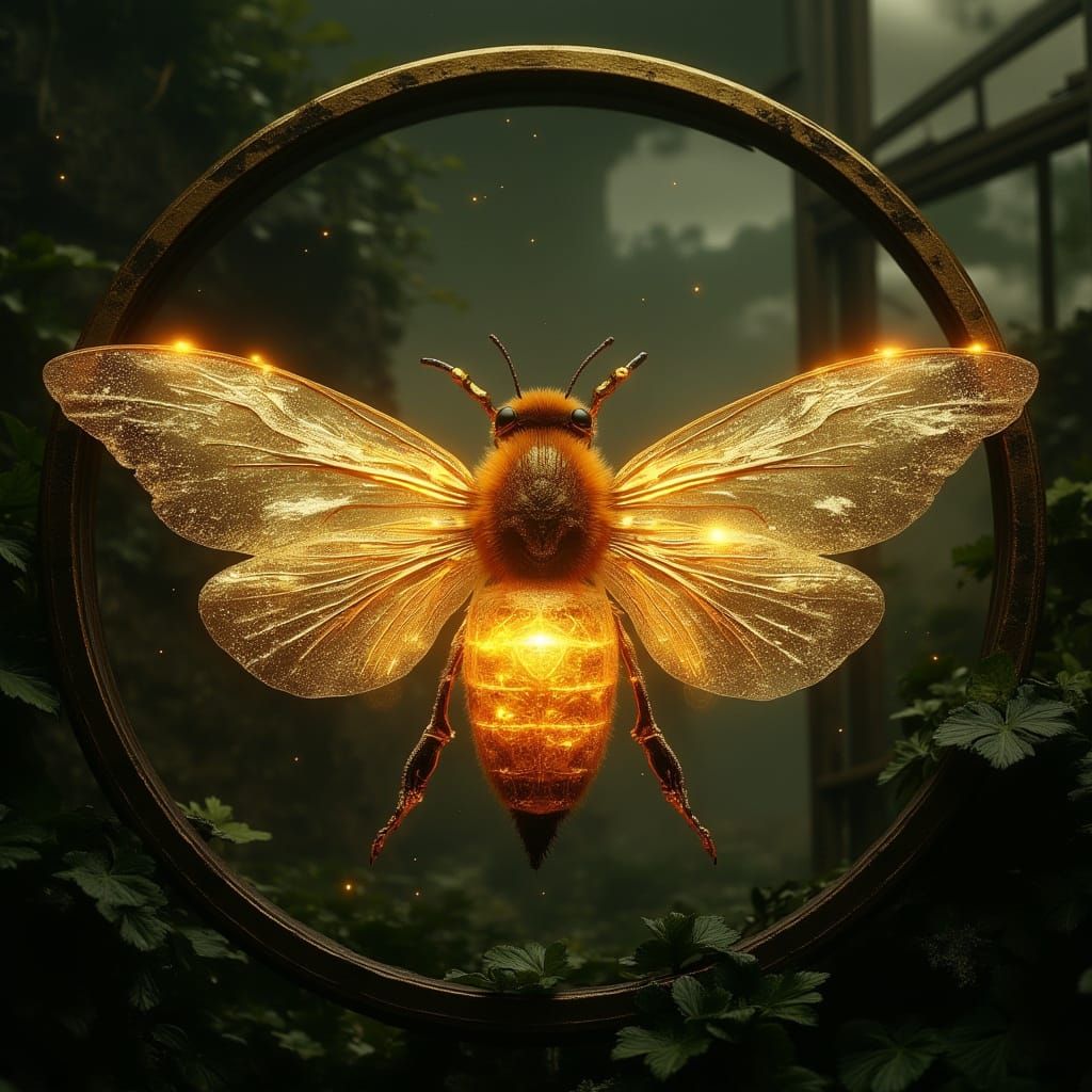 Enchanted Urban Honey Bee in Solarium Radiance