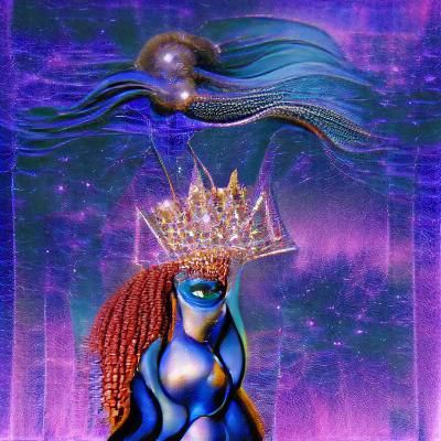 Aquarian Empress AI Generated Art