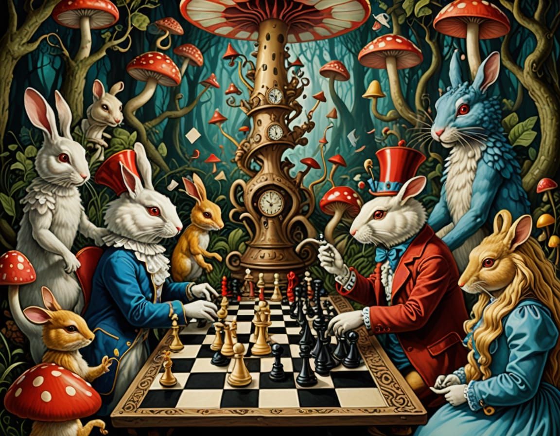 Alice in Wonderland Psychedelic Adventure