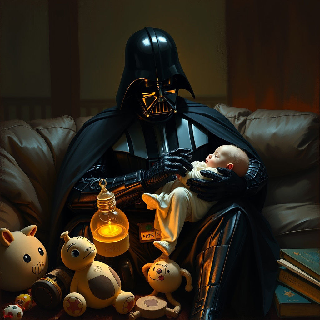 Darth Vader's Unexpected Paternity: A Baroque Portrait
