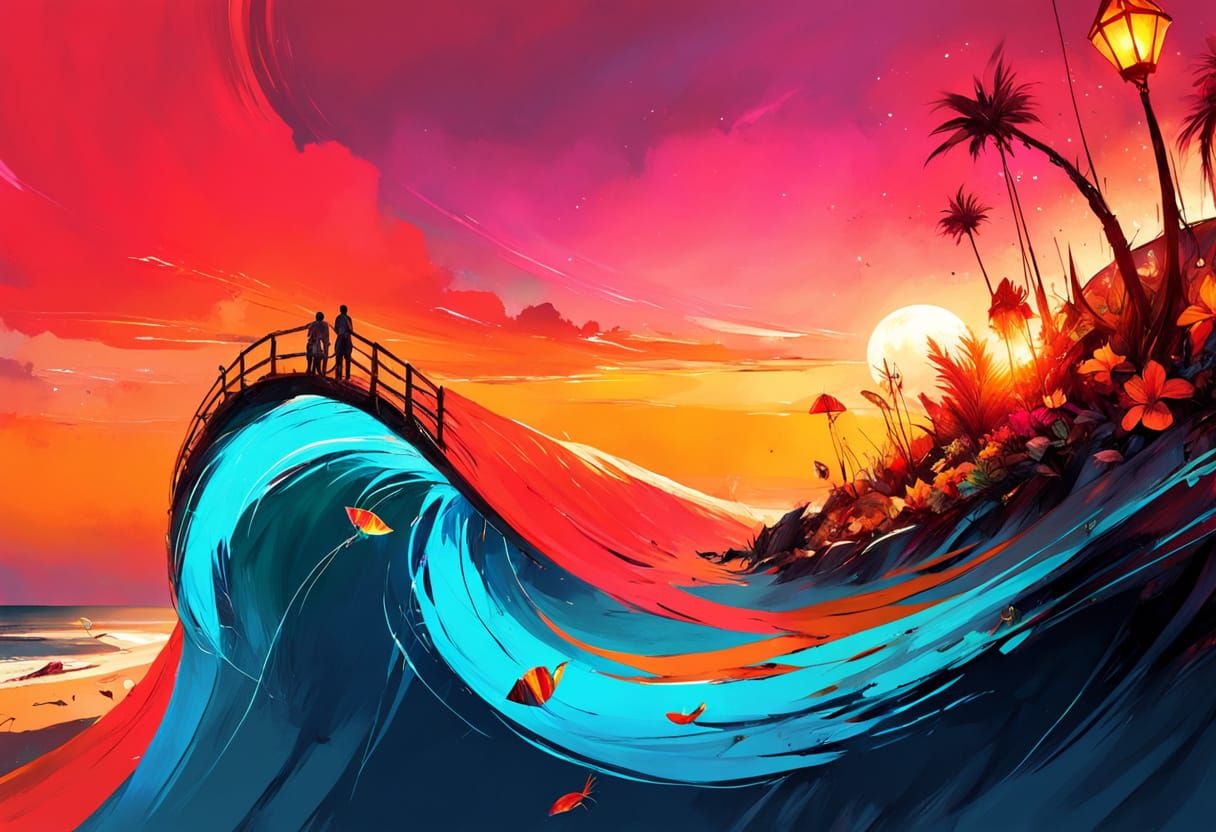 Magical Beach Tent at Night with Fairylights