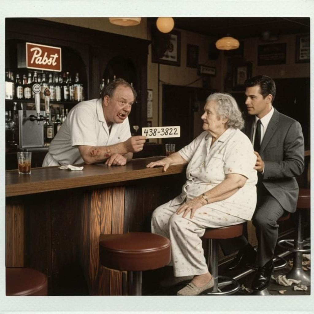 "Look schweety, whaddaya doin' wiff dis loser?  Dump 'im and...