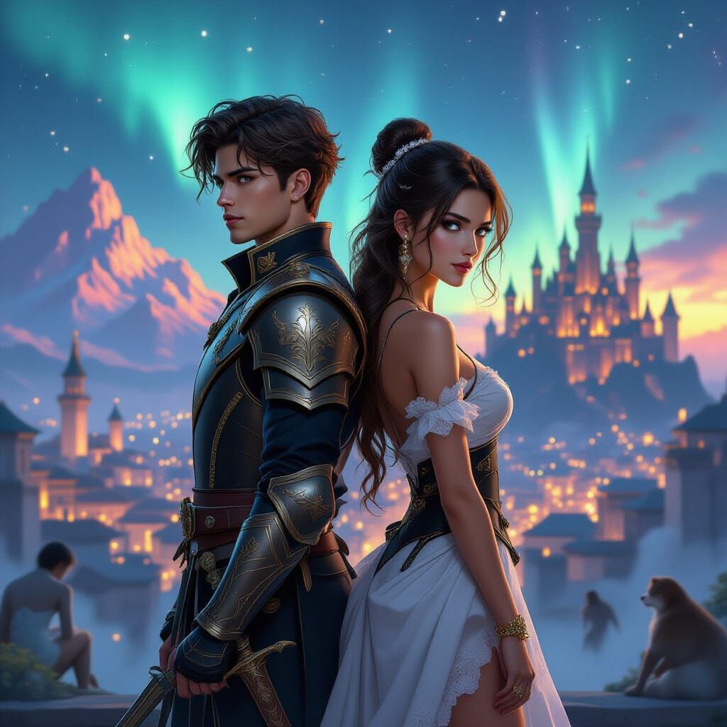 Androgynous Fantasy Characters in Erothara, Digital Art