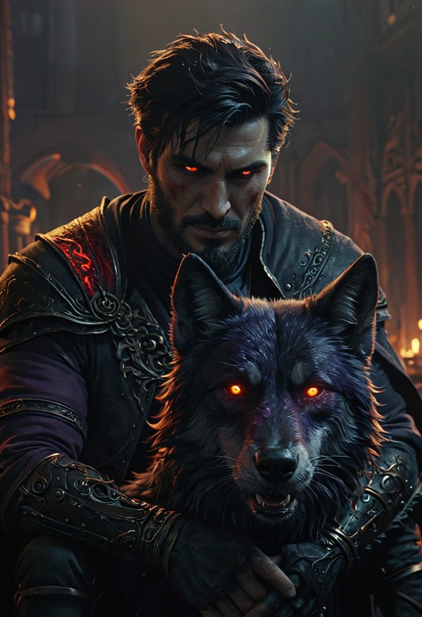 Seductive Dark Fantasy Portrait in Rich, Triadic Colors