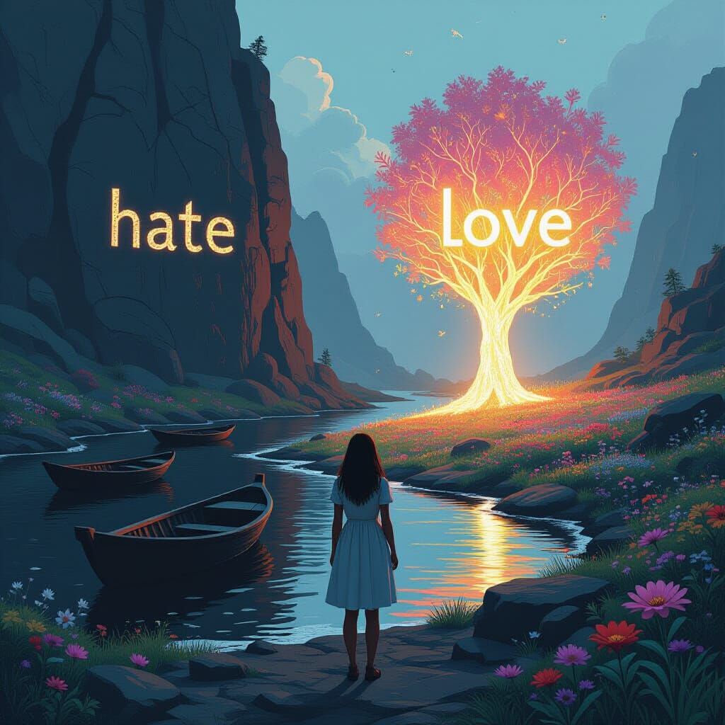 Contrasting Landscapes: Love and Hate in Digital Art