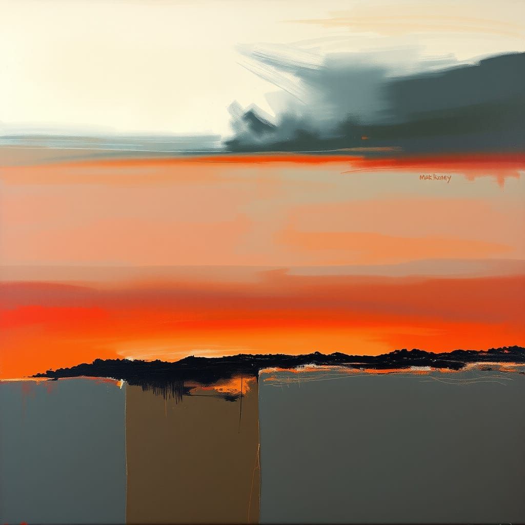 Pacific Coast Minimalist Abstraction in Oil