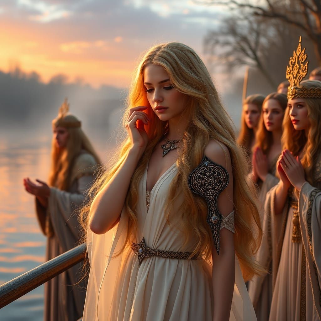 Celtic Goddess Sequana by the River Seine