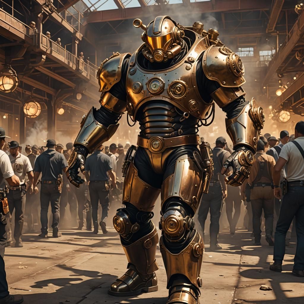 Steampunk Wrestler in Los Santos Arena