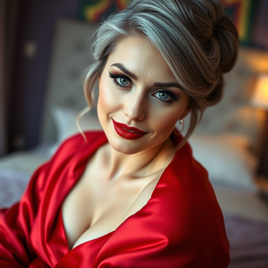 Elegant Red-Haired Woman, Shaded in Soft Focus