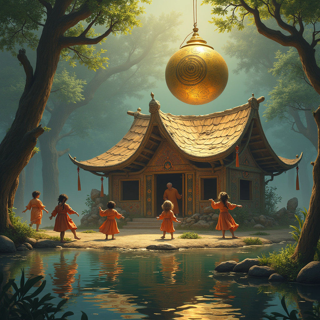 Baba Yaga's Hut: A Whimsical Fantasy Scene