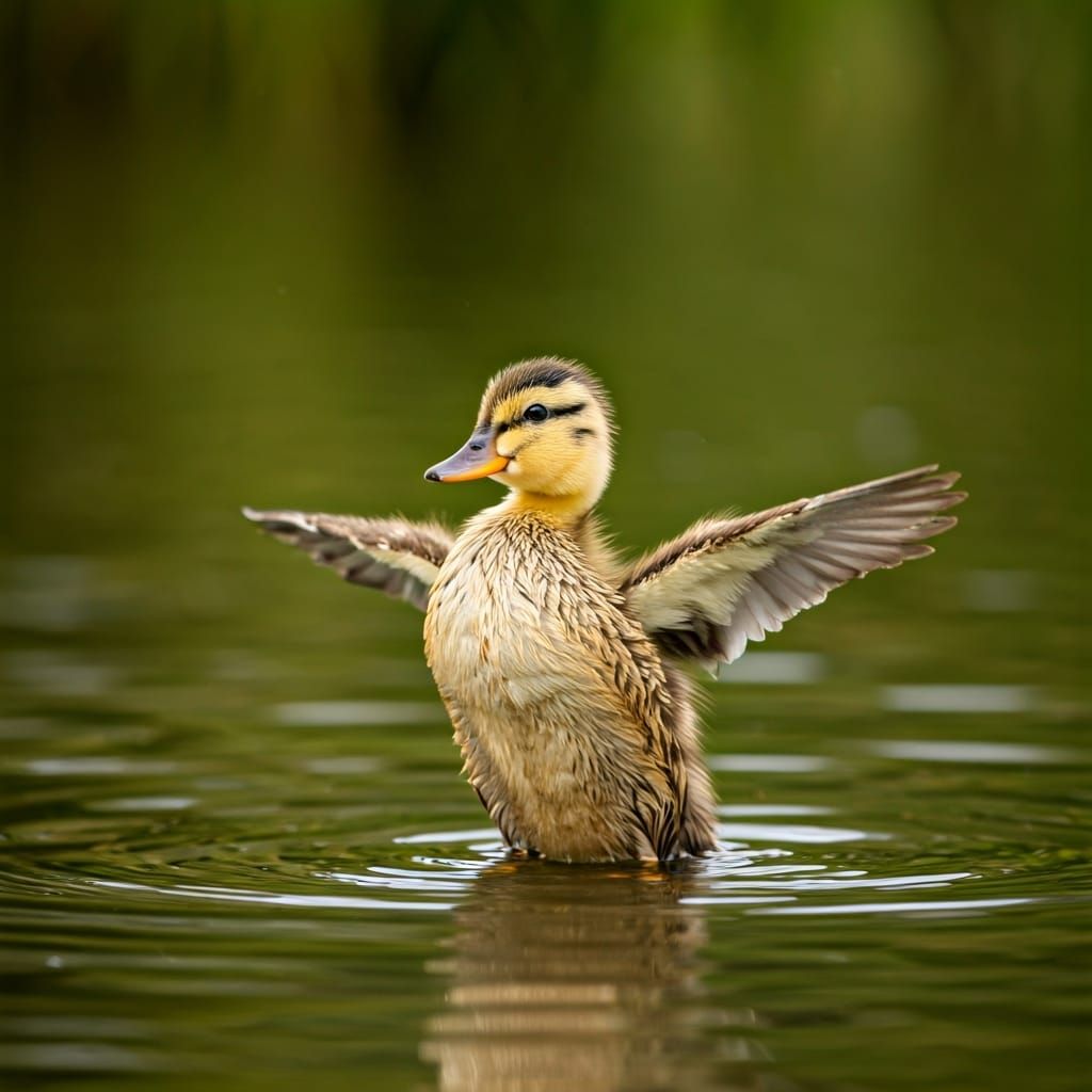 Dancing Duckling in a Pond