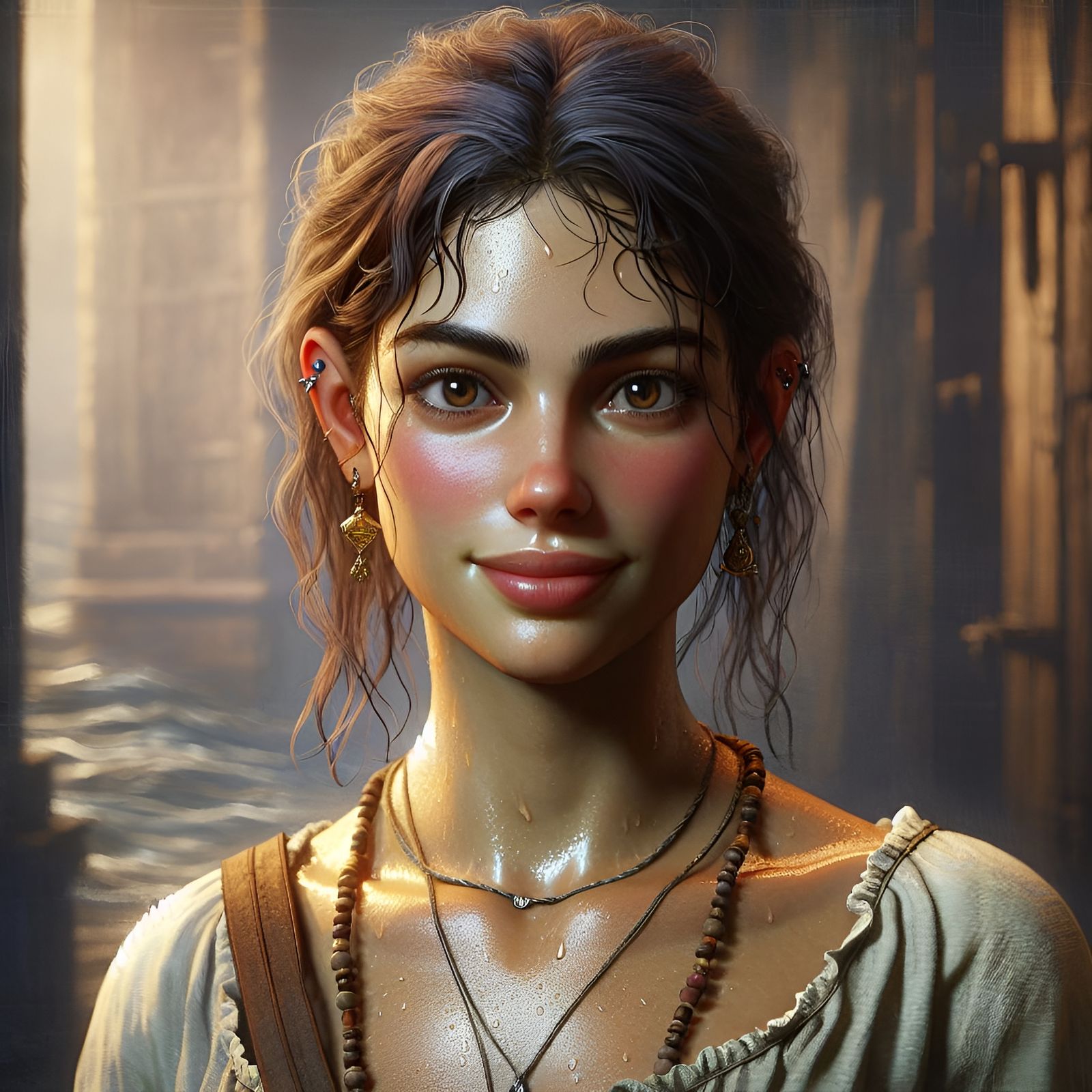 Fantasy Tavern Waitress Concept Art