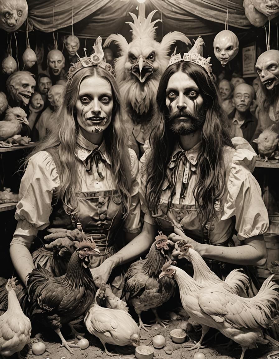 Bizarre Sideshow Twins in Psychedelic Acid Madness