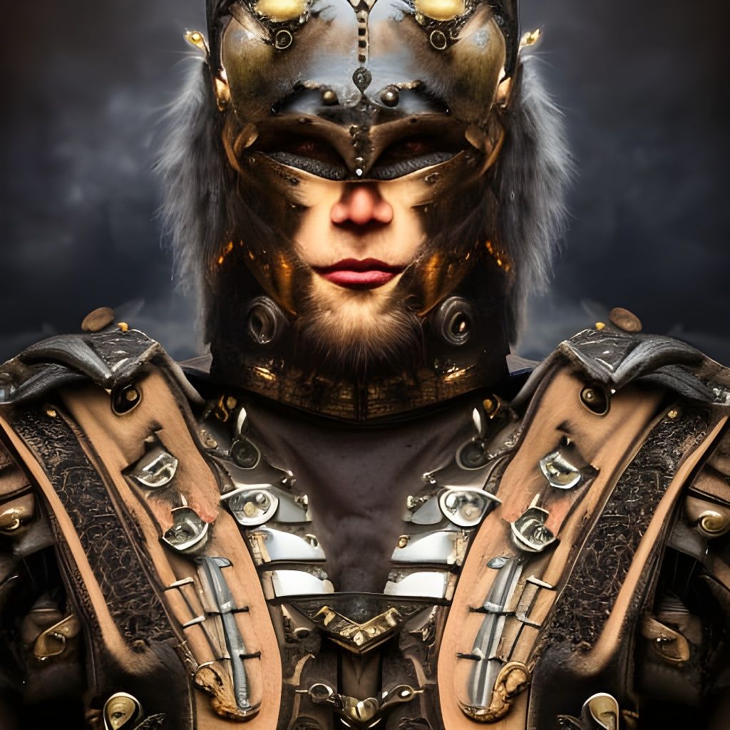 Gothic Berserker Portrait in Detailed Matte Painting