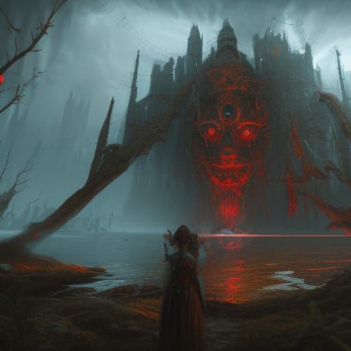 Creepy Stalker in Detailed Matte Painting