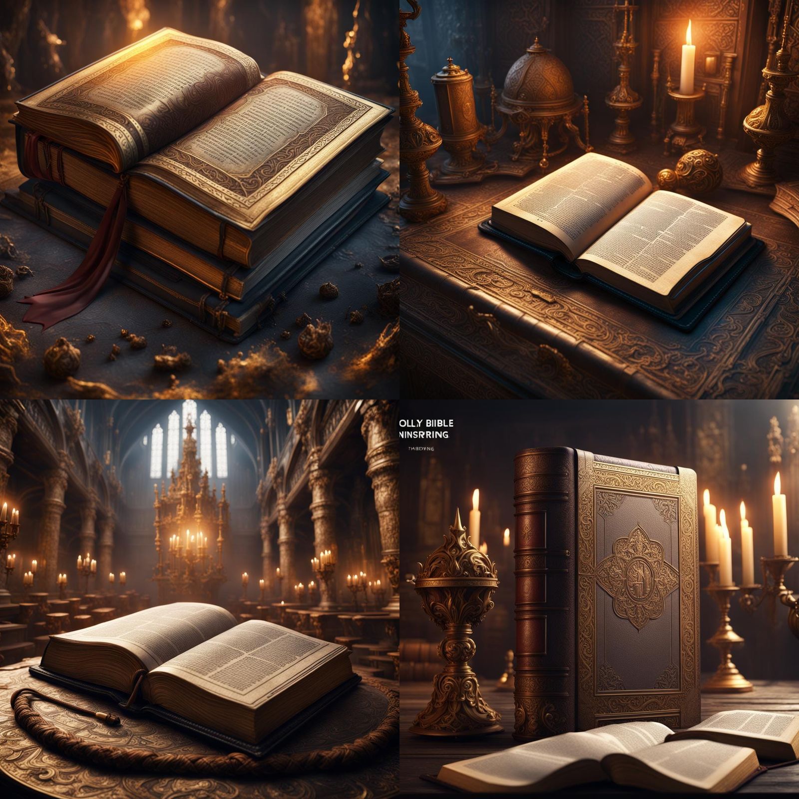 Detailed Matte Painting of The Holy Bible