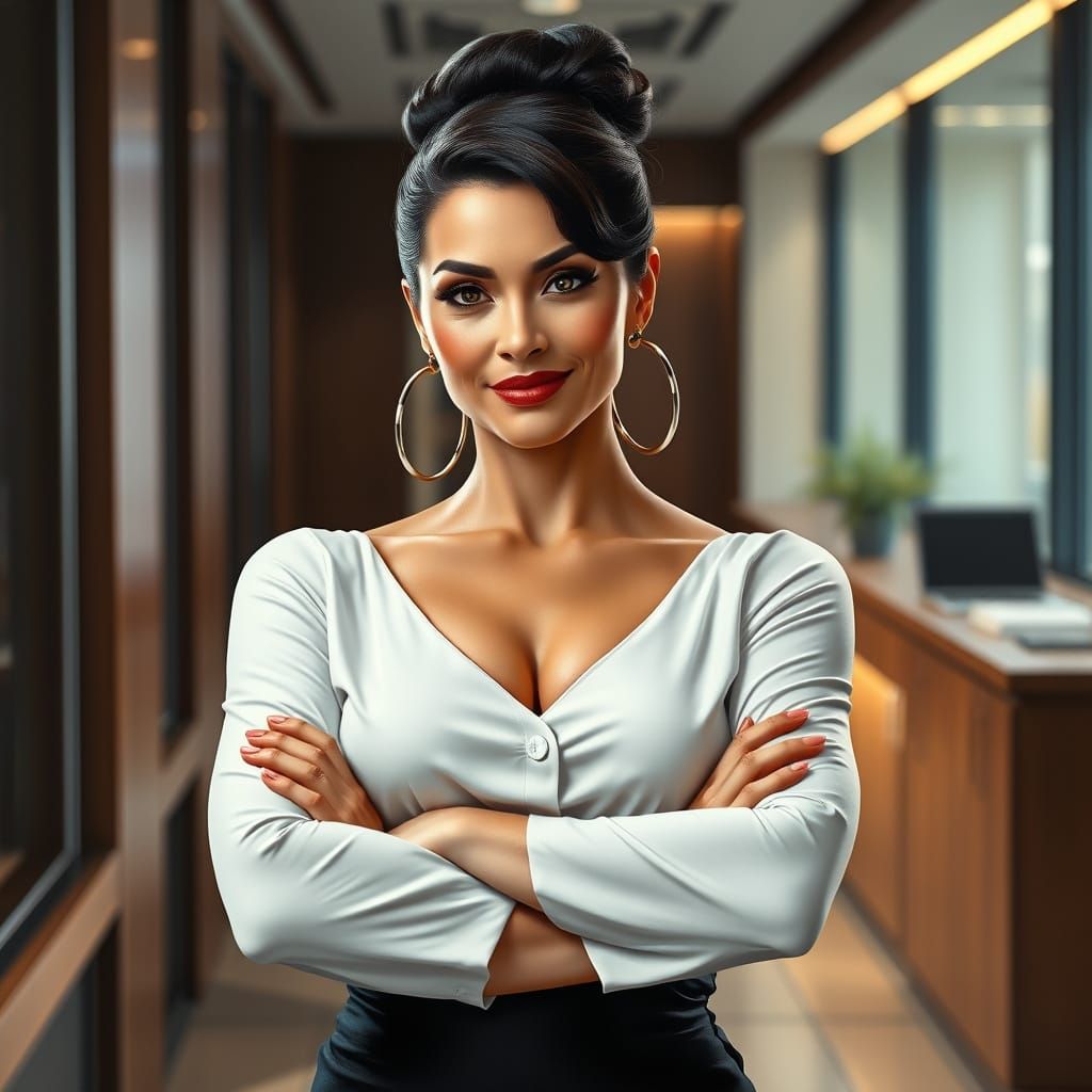 Confident Businesswoman in a Modern Office