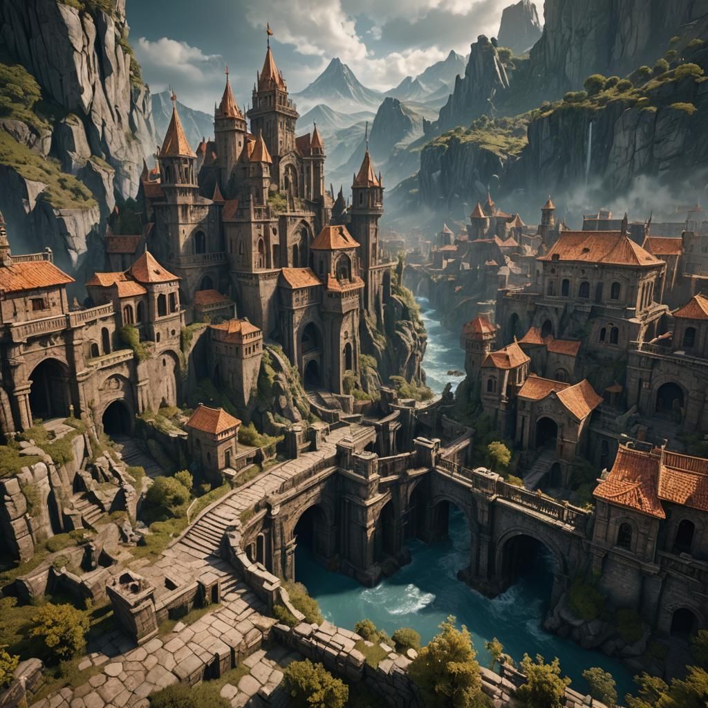 World War II Landscape in Detailed Matte Painting