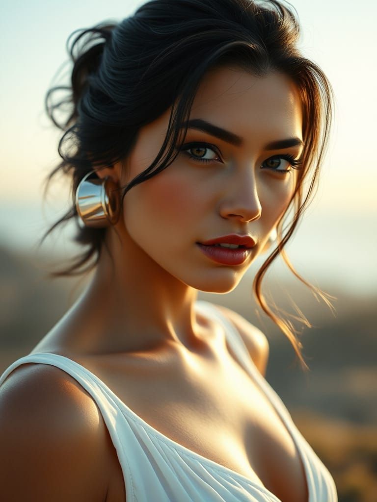 Stunning Supermodel Portrait in High-Definition Photography