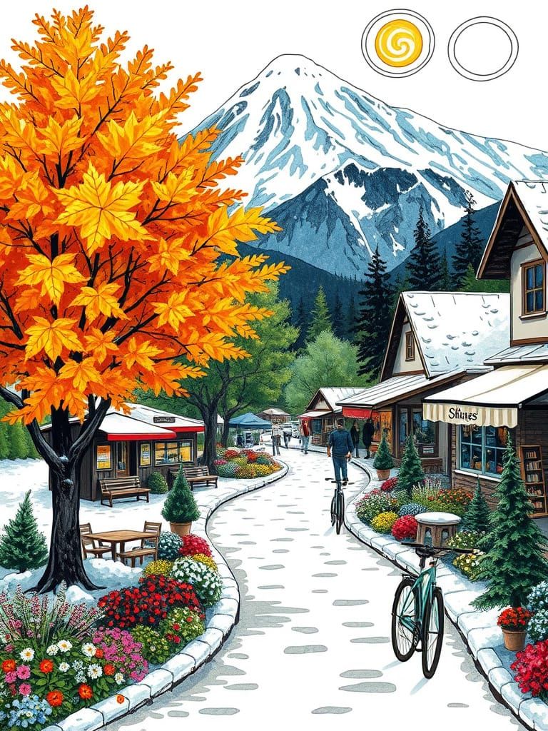 Winter Wonderland in Vibrant Post-Impressionist Style