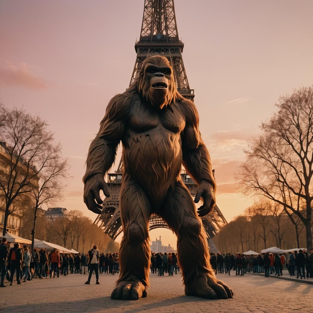 Bigfoot's Surprise Eiffel Tower Appearance: Cinematic Film S...