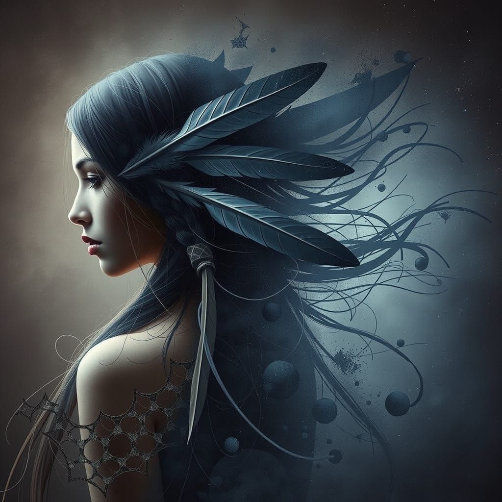 Enigmatic Profile in Dark Mystique