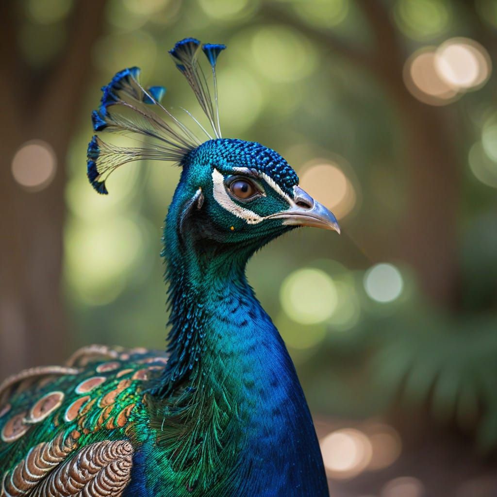 Vibrant Peacock in Sharp Focus