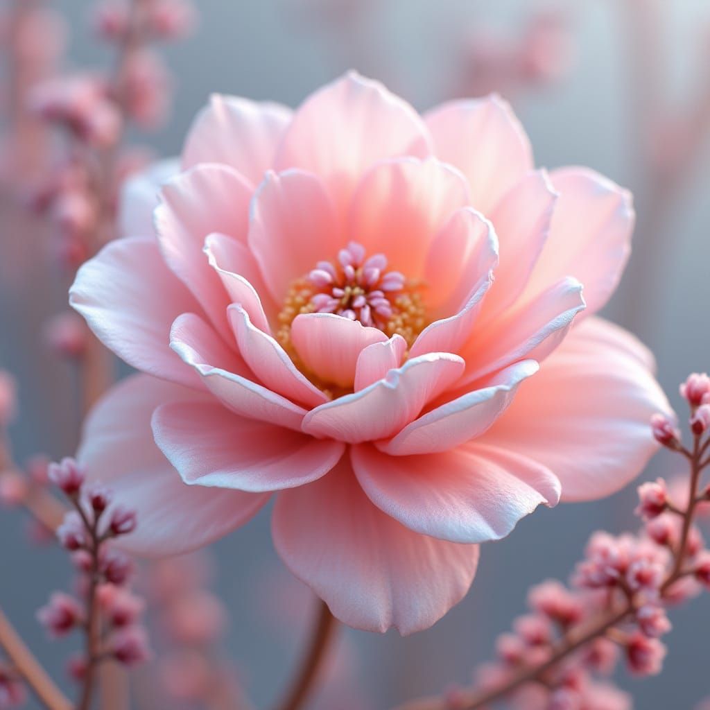 Delicate 3D Flower in Pastel Hues