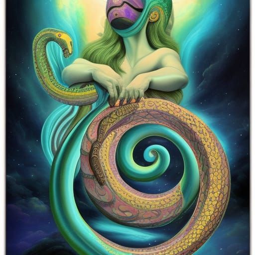 Goddess Infused with Cosmic Serpent Energy